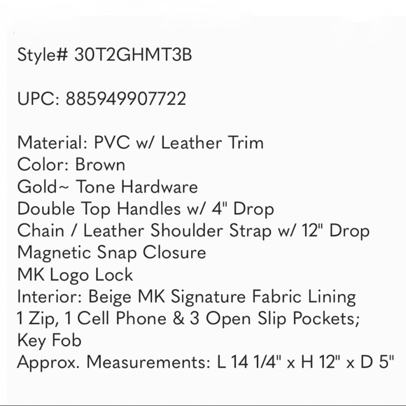 MICHAEL KORS HAMILTON BAG - Picture 16 of 16